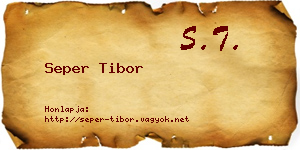 Seper Tibor névjegykártya