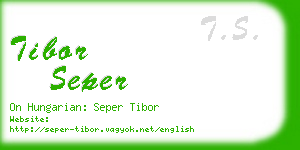 tibor seper business card